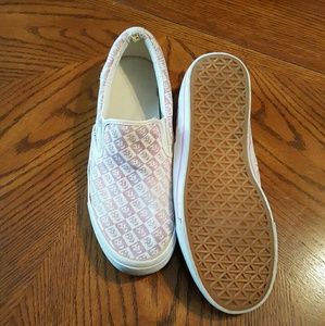 Pink Misfits checkered slip on shoe